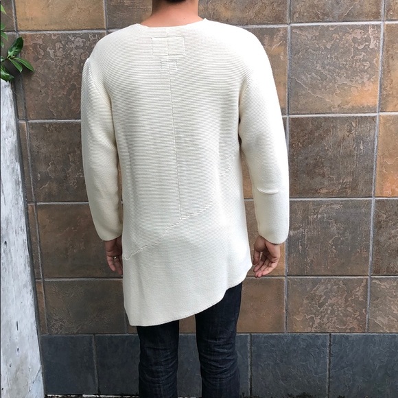 Men’s Cream Unknown New York Asymmetrical Sweater - Picture 4 of 8